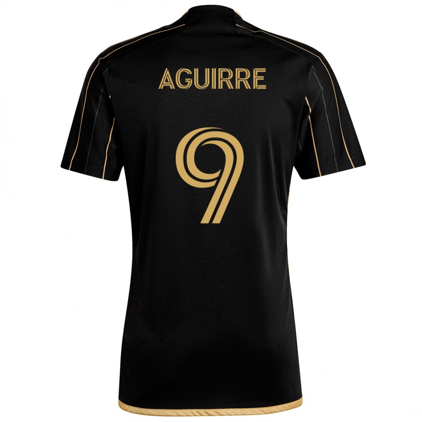 Kinderen Dustin Aguirre #9 Zwart Goud Thuisshirt Thuistenue 2024/25 T-Shirt België