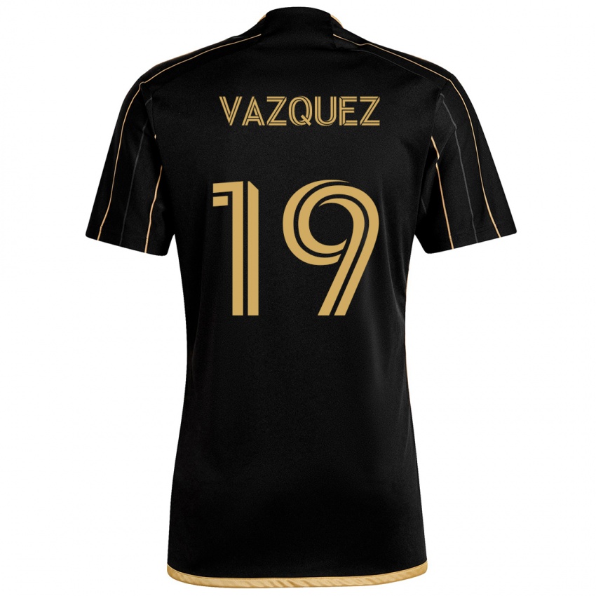 Kinderen Favian Vazquez #19 Zwart Goud Thuisshirt Thuistenue 2024/25 T-Shirt België