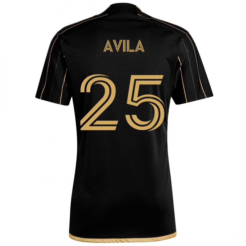 Kinderen Armando Avila #25 Zwart Goud Thuisshirt Thuistenue 2024/25 T-Shirt België