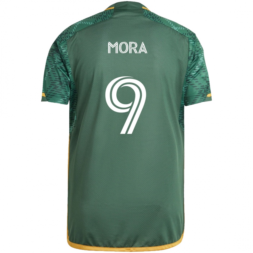 Kinderen Felipe Mora #9 Groen Oranje Thuisshirt Thuistenue 2024/25 T-Shirt België