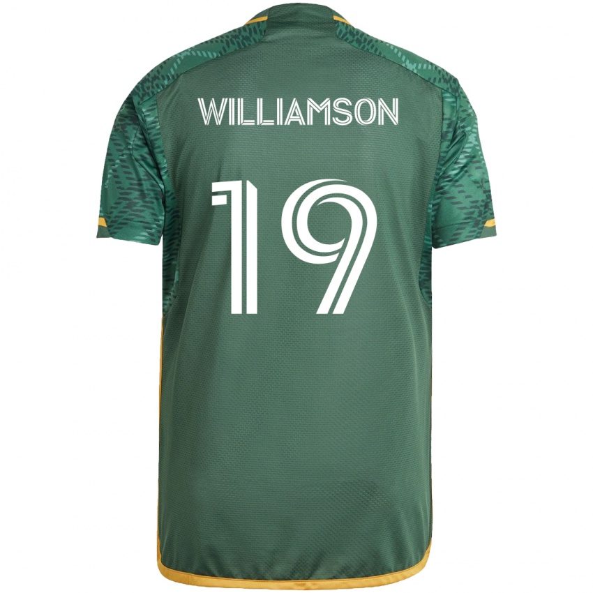 Kinderen Eryk Williamson #19 Groen Oranje Thuisshirt Thuistenue 2024/25 T-Shirt België