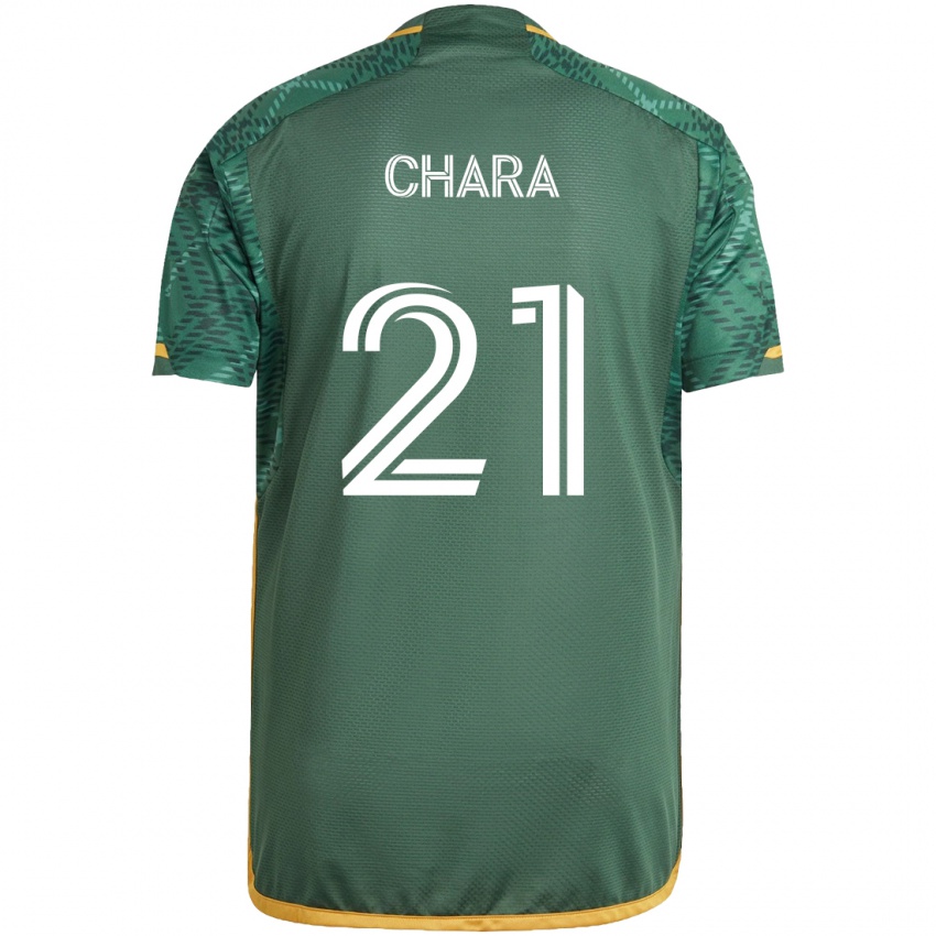 Kinder Diego Chará #21 Grün Orange Heimtrikot Trikot 2024/25 T-Shirt Belgien