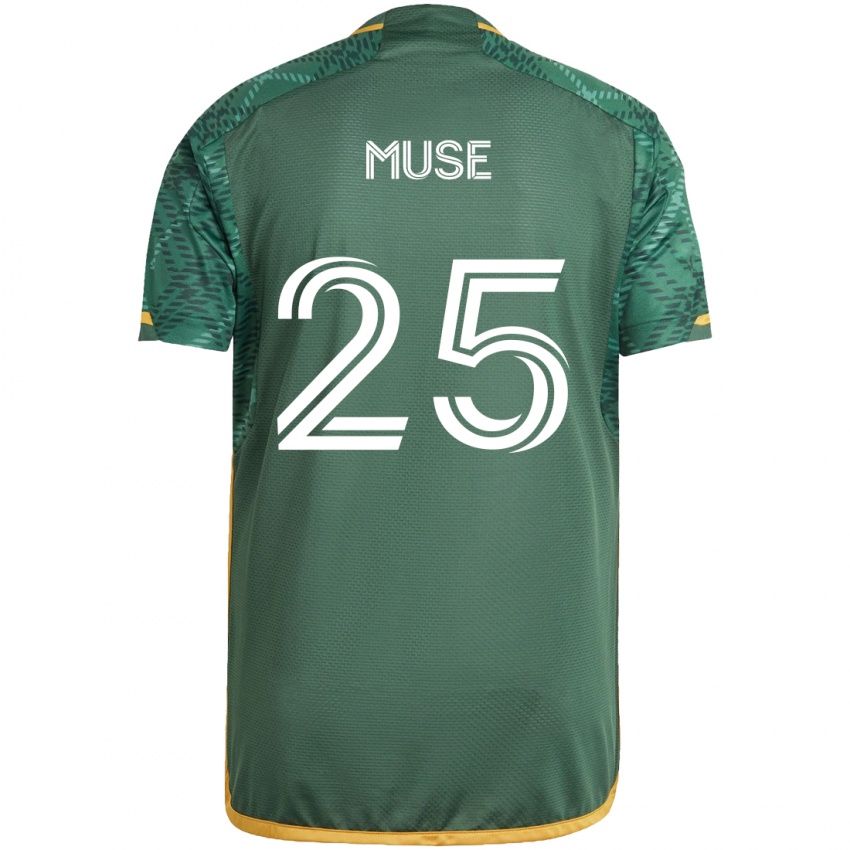 Kinderen Trey Muse #25 Groen Oranje Thuisshirt Thuistenue 2024/25 T-Shirt België