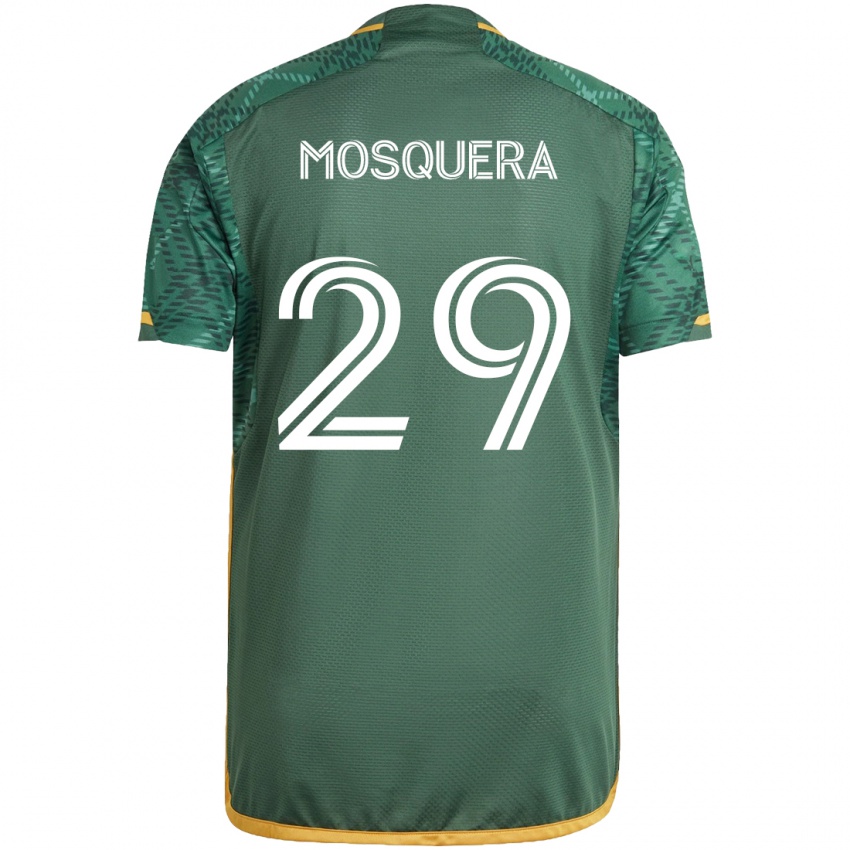 Kinderen Juan David Mosquera #29 Groen Oranje Thuisshirt Thuistenue 2024/25 T-Shirt België