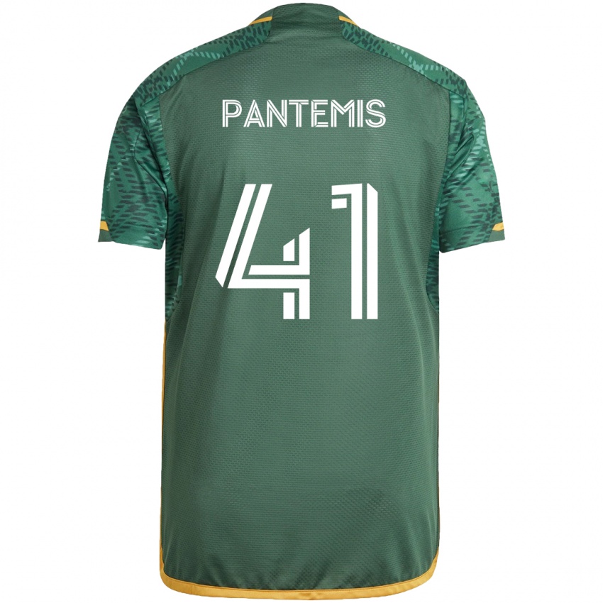 Kinderen James Pantemis #41 Groen Oranje Thuisshirt Thuistenue 2024/25 T-Shirt België