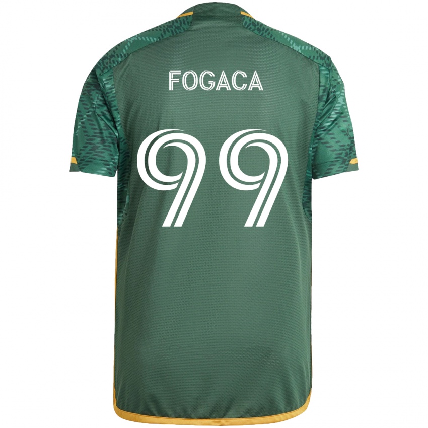 Kinderen Nathan Fogaça #99 Groen Oranje Thuisshirt Thuistenue 2024/25 T-Shirt België