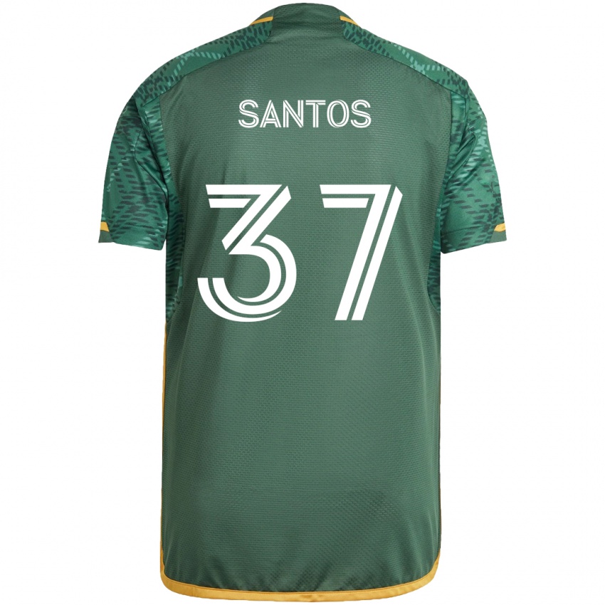 Kinderen Noah Santos #37 Groen Oranje Thuisshirt Thuistenue 2024/25 T-Shirt België