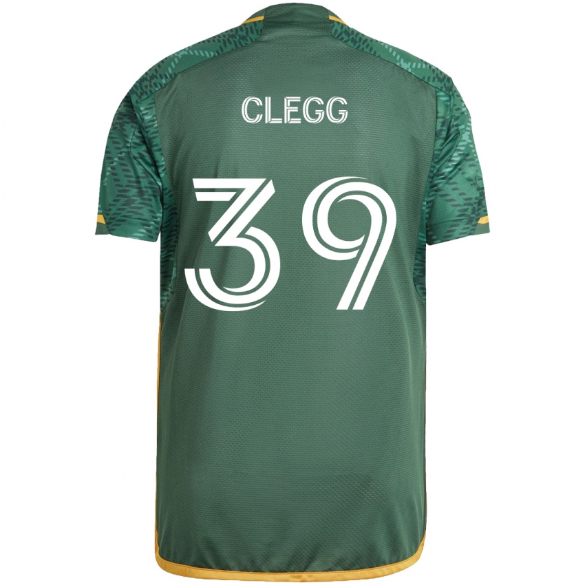 Kinderen Tyler Clegg #39 Groen Oranje Thuisshirt Thuistenue 2024/25 T-Shirt België