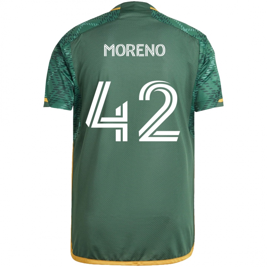 Kinderen Alexis Moreno #42 Groen Oranje Thuisshirt Thuistenue 2024/25 T-Shirt België