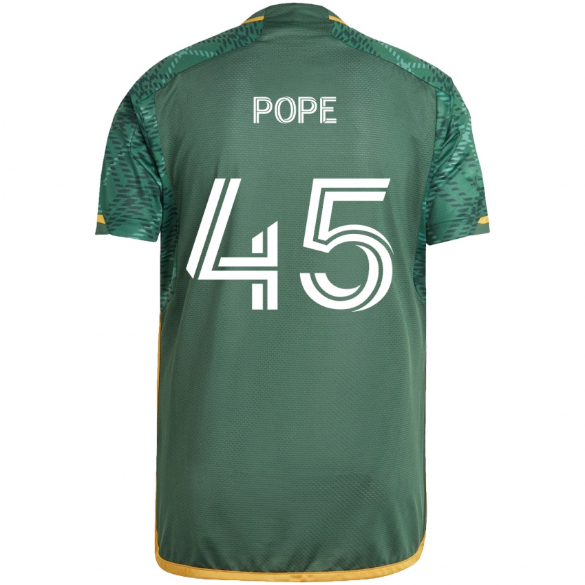 Kinderen Blake Pope #45 Groen Oranje Thuisshirt Thuistenue 2024/25 T-Shirt België