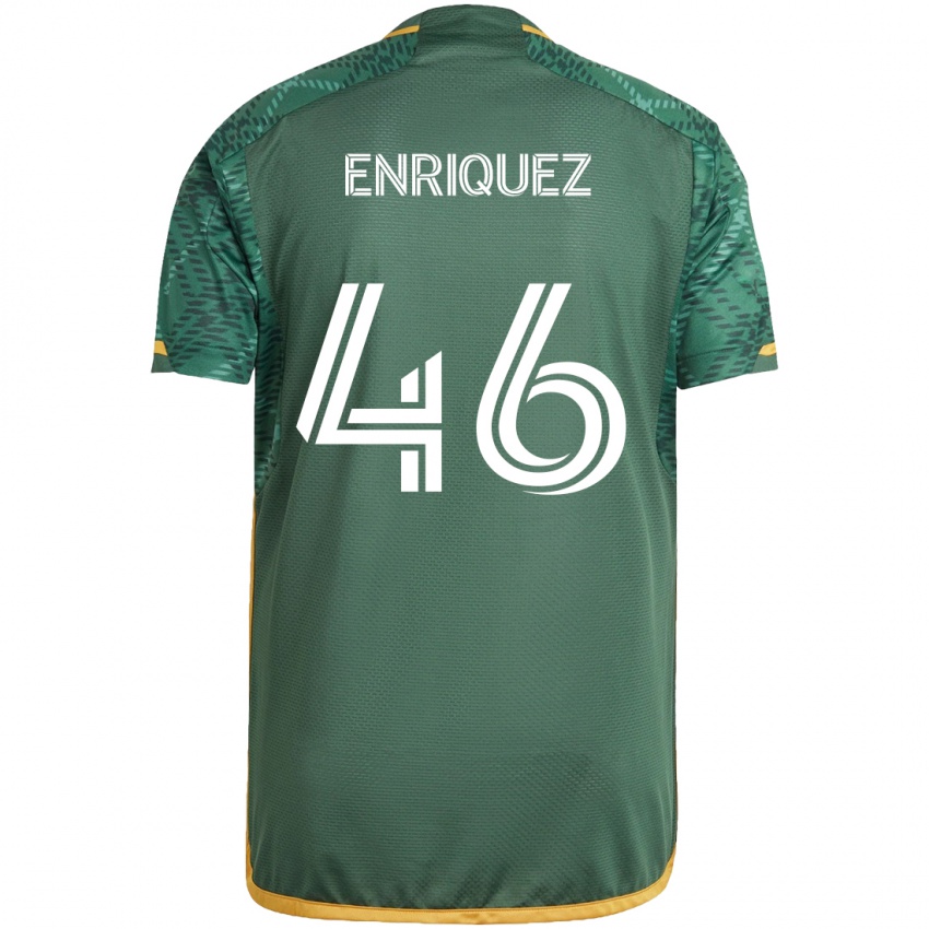 Kinderen Victor Enriquez #46 Groen Oranje Thuisshirt Thuistenue 2024/25 T-Shirt België