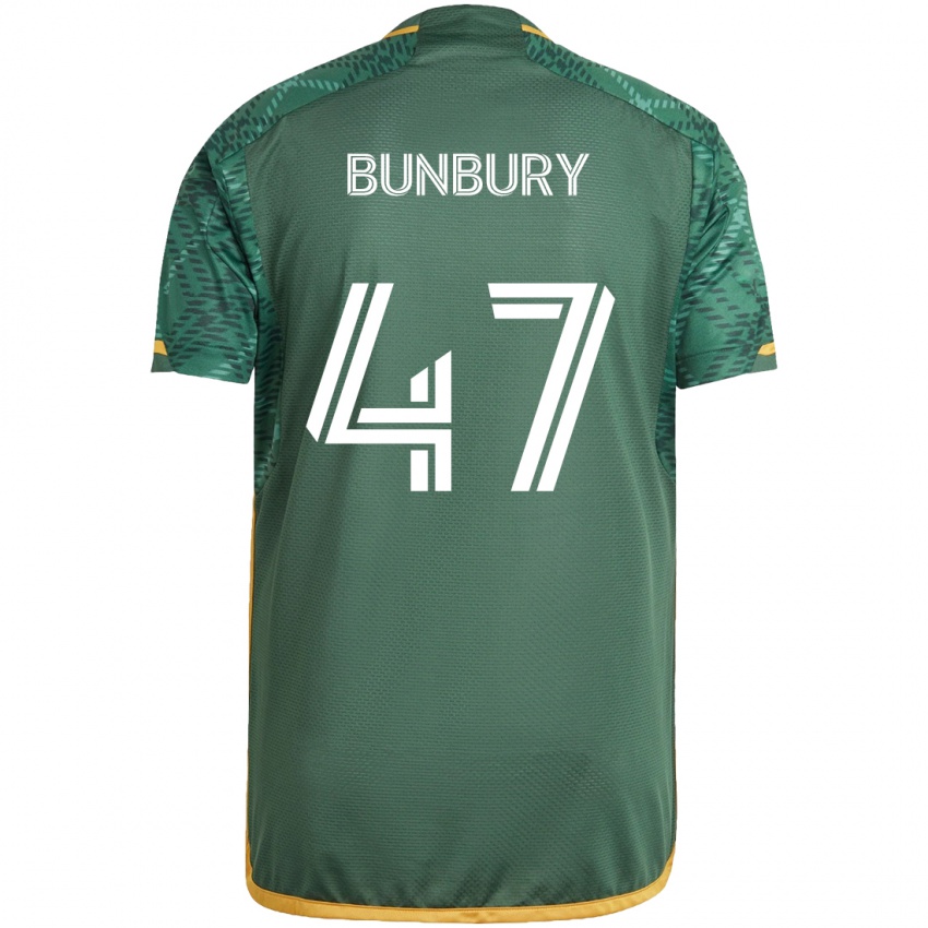 Kinderen Mataeo Bunbury #47 Groen Oranje Thuisshirt Thuistenue 2024/25 T-Shirt België