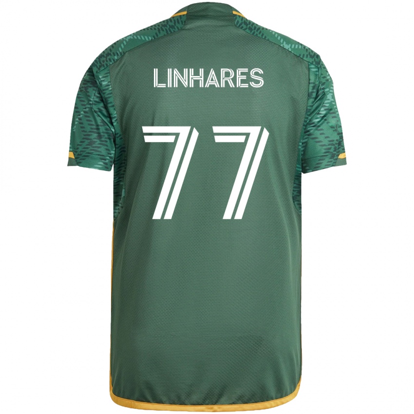 Kinderen Kyle Linhares #77 Groen Oranje Thuisshirt Thuistenue 2024/25 T-Shirt België