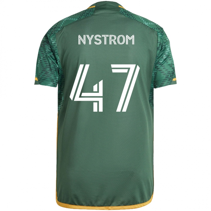 Kinderen Maximo Nystrom #47 Groen Oranje Thuisshirt Thuistenue 2024/25 T-Shirt België