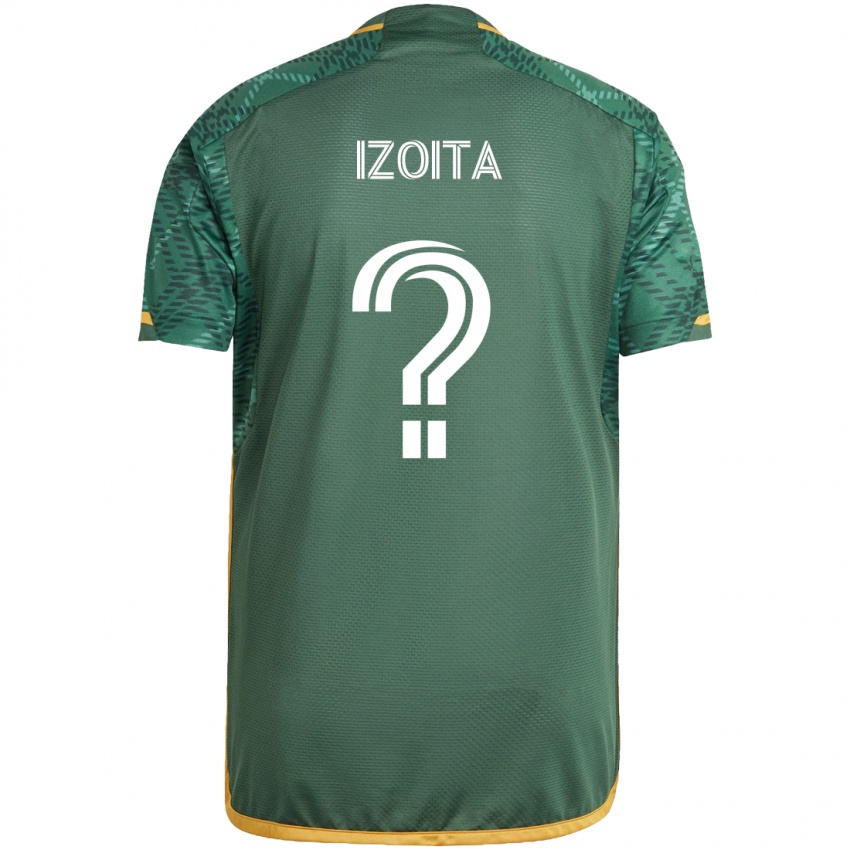 Kinderen Eric Izoita #0 Groen Oranje Thuisshirt Thuistenue 2024/25 T-Shirt België