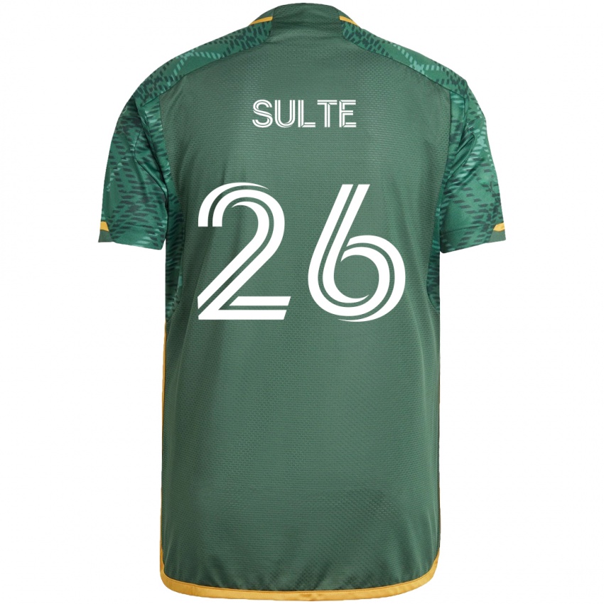 Kinderen Hunter Sulte #26 Groen Oranje Thuisshirt Thuistenue 2024/25 T-Shirt België