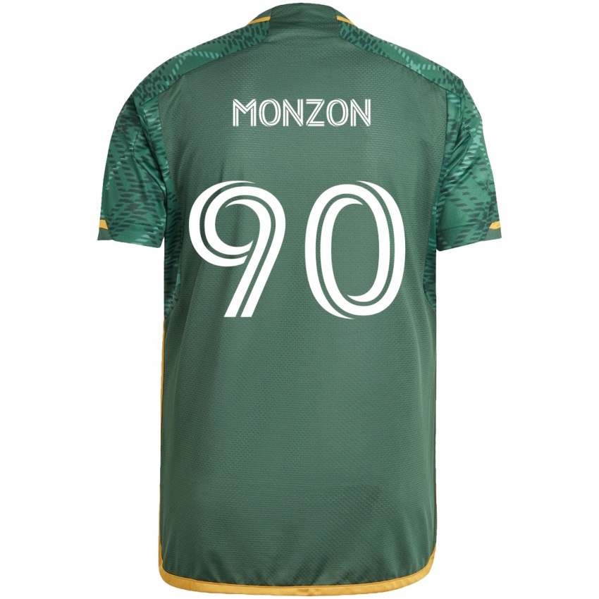 Kinderen Florián Monzón #90 Groen Oranje Thuisshirt Thuistenue 2024/25 T-Shirt België