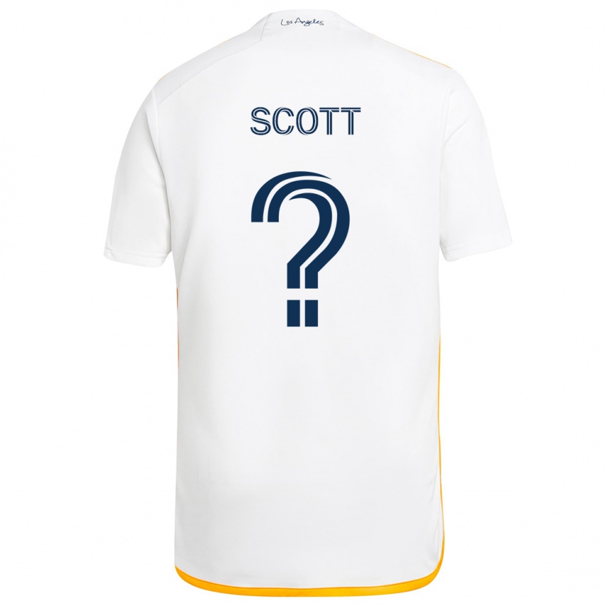 Kinderen Brady Scott #0 Wit Geel Thuisshirt Thuistenue 2024/25 T-Shirt België