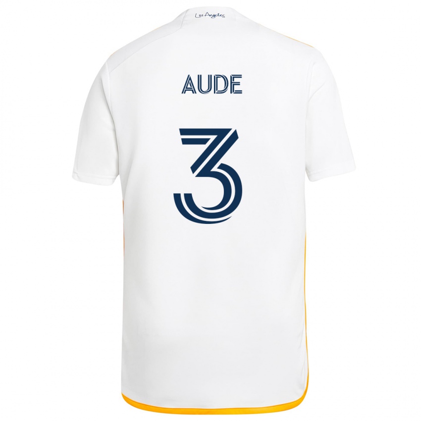 Kinderen Julián Aude #3 Wit Geel Thuisshirt Thuistenue 2024/25 T-Shirt België