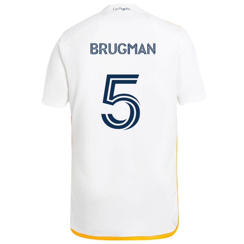 Kinderen Gastón Brugman #5 Wit Geel Thuisshirt Thuistenue 2024/25 T-Shirt België