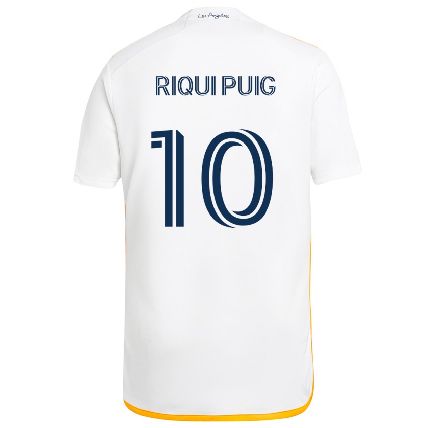 Kinderen Riqui Puig #10 Wit Geel Thuisshirt Thuistenue 2024/25 T-Shirt België