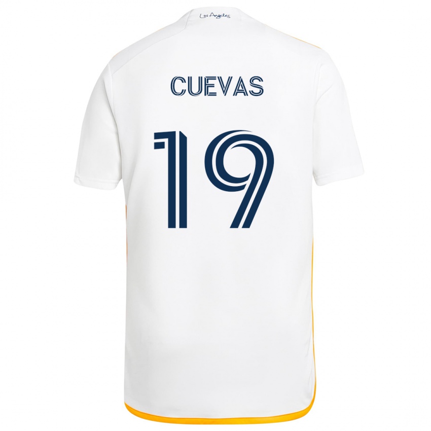 Kinder Mauricio Cuevas #19 Weiß Gelb Heimtrikot Trikot 2024/25 T-Shirt Belgien