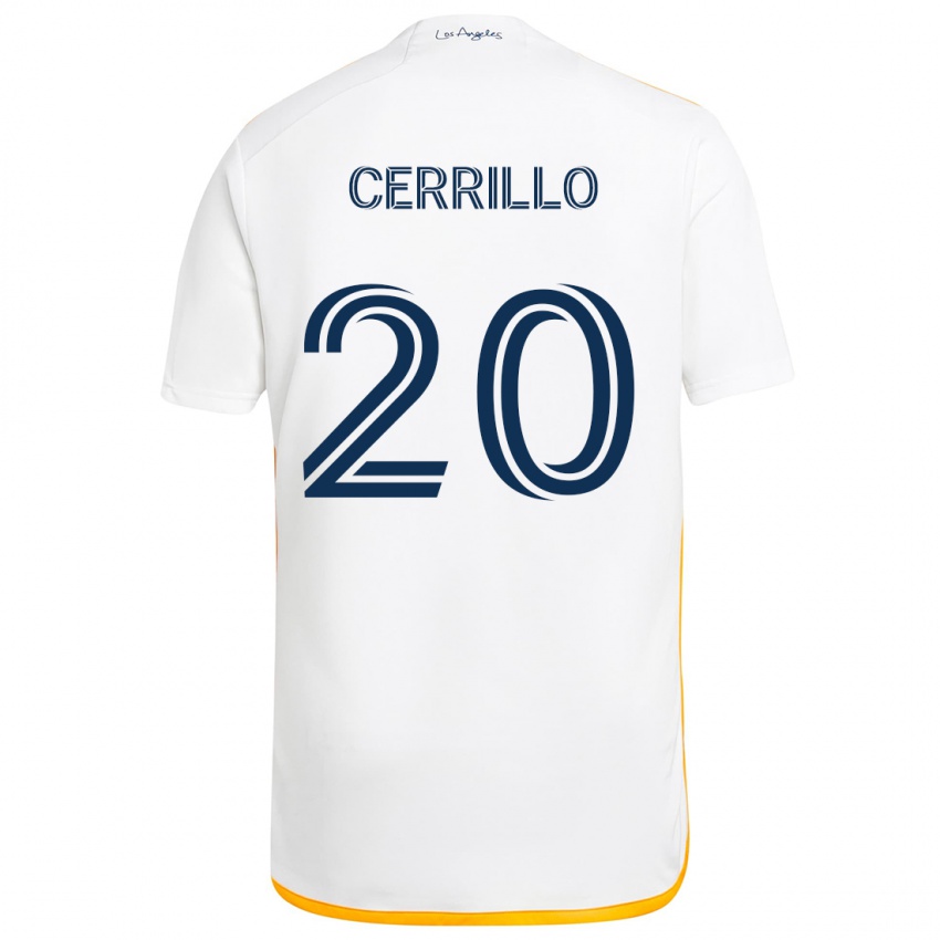 Kinderen Edwin Cerrillo #20 Wit Geel Thuisshirt Thuistenue 2024/25 T-Shirt België