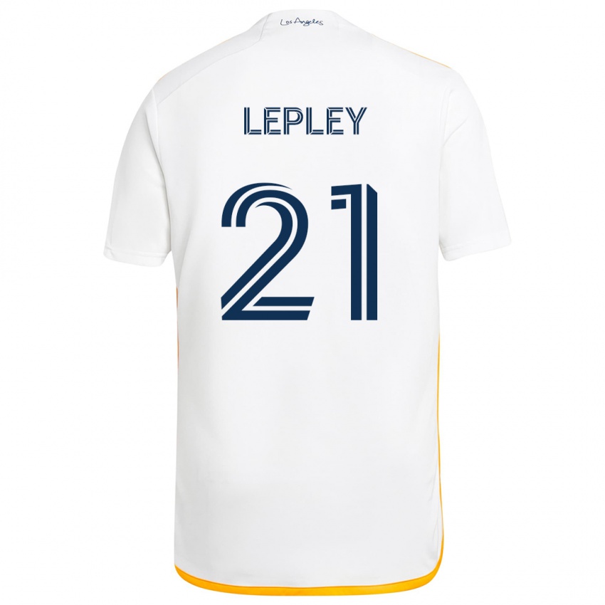 Kinderen Tucker Lepley #21 Wit Geel Thuisshirt Thuistenue 2024/25 T-Shirt België