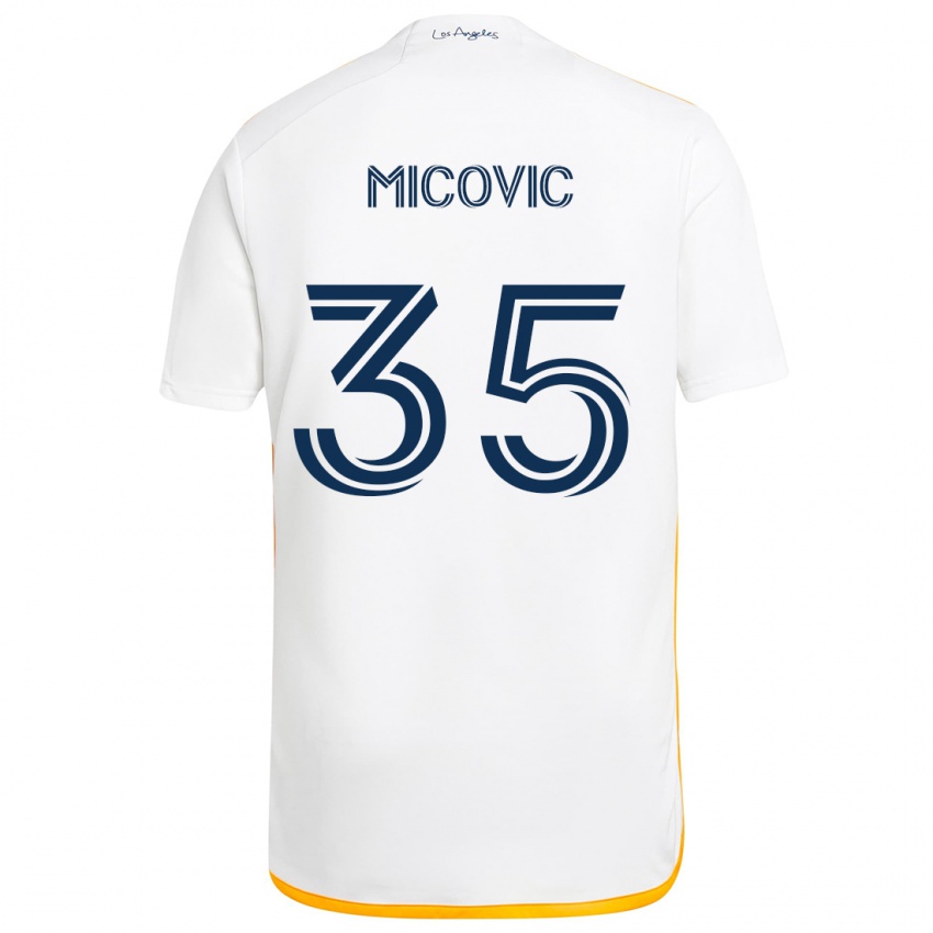 Kinder Novak Micovic #35 Weiß Gelb Heimtrikot Trikot 2024/25 T-Shirt Belgien