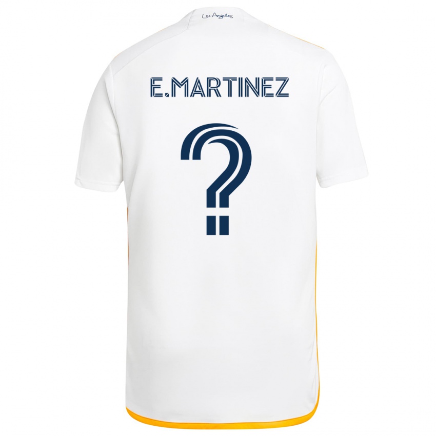 Kinderen Enrique Martinez #0 Wit Geel Thuisshirt Thuistenue 2024/25 T-Shirt België