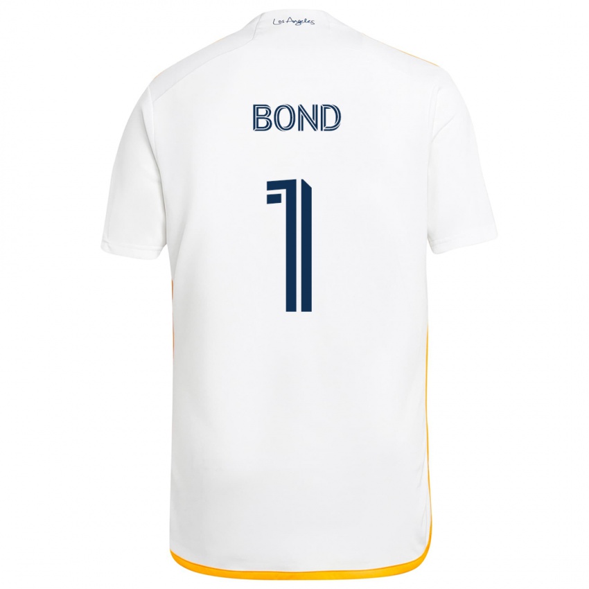 Kinderen Jonathan Bond #1 Wit Geel Thuisshirt Thuistenue 2024/25 T-Shirt België