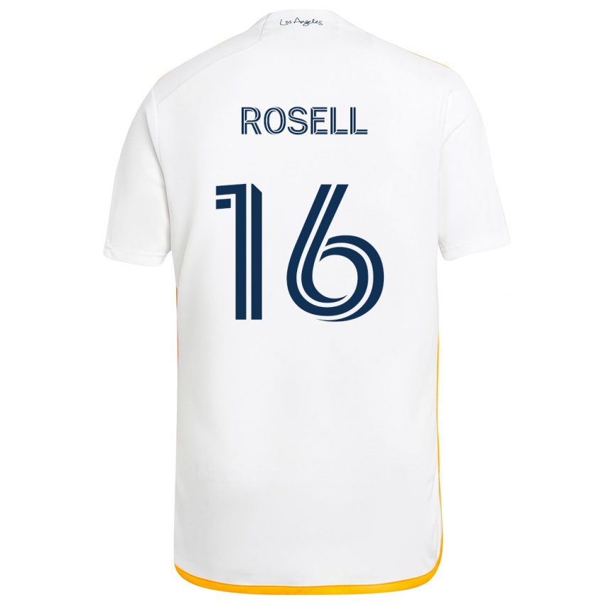 Kinderen Uri Rosell #16 Wit Geel Thuisshirt Thuistenue 2024/25 T-Shirt België