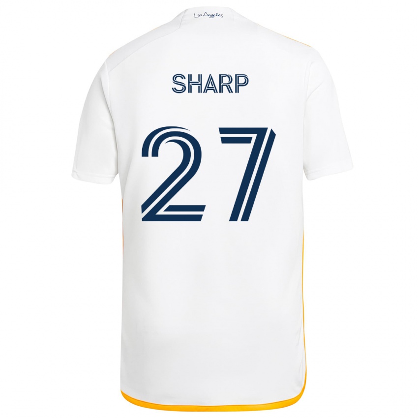 Kinderen Billy Sharp #27 Wit Geel Thuisshirt Thuistenue 2024/25 T-Shirt België