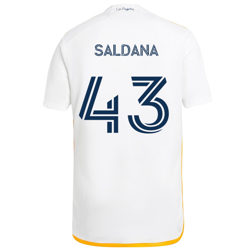 Kinderen Adam Saldaña #43 Wit Geel Thuisshirt Thuistenue 2024/25 T-Shirt België