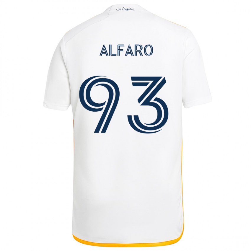 Kinder Tony Alfaro #93 Weiß Gelb Heimtrikot Trikot 2024/25 T-Shirt Belgien