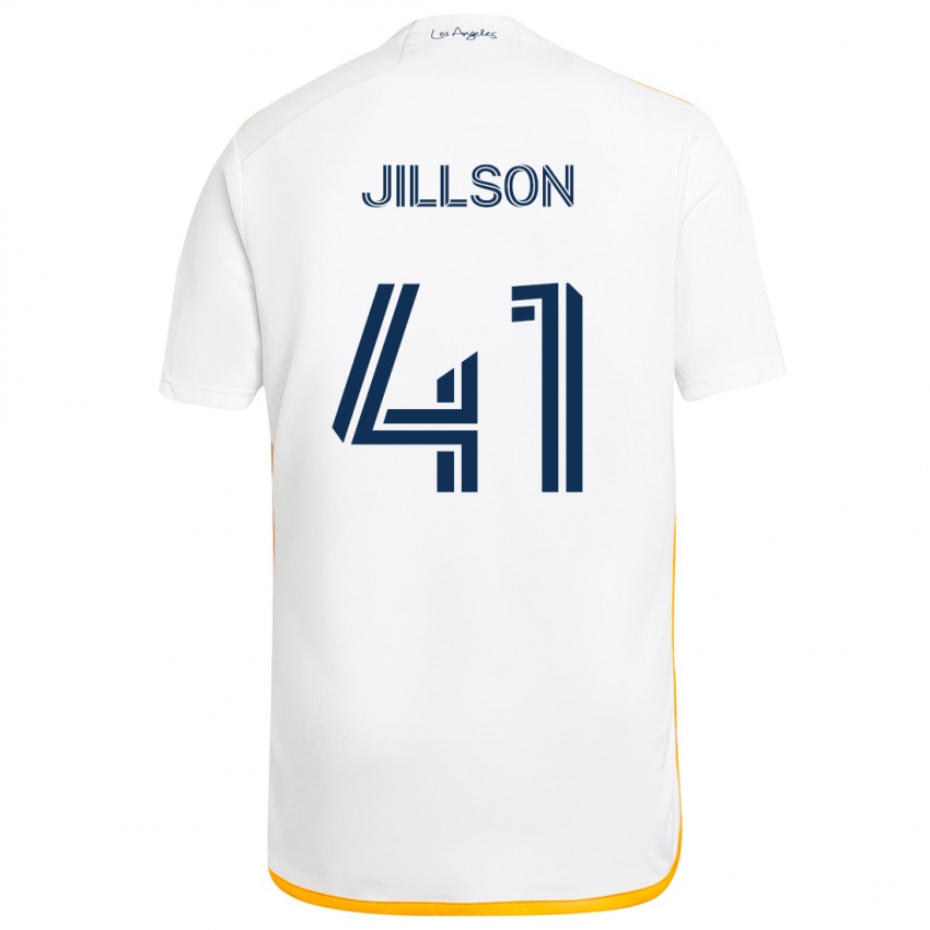 Kinderen Simon Jillson #41 Wit Geel Thuisshirt Thuistenue 2024/25 T-Shirt België