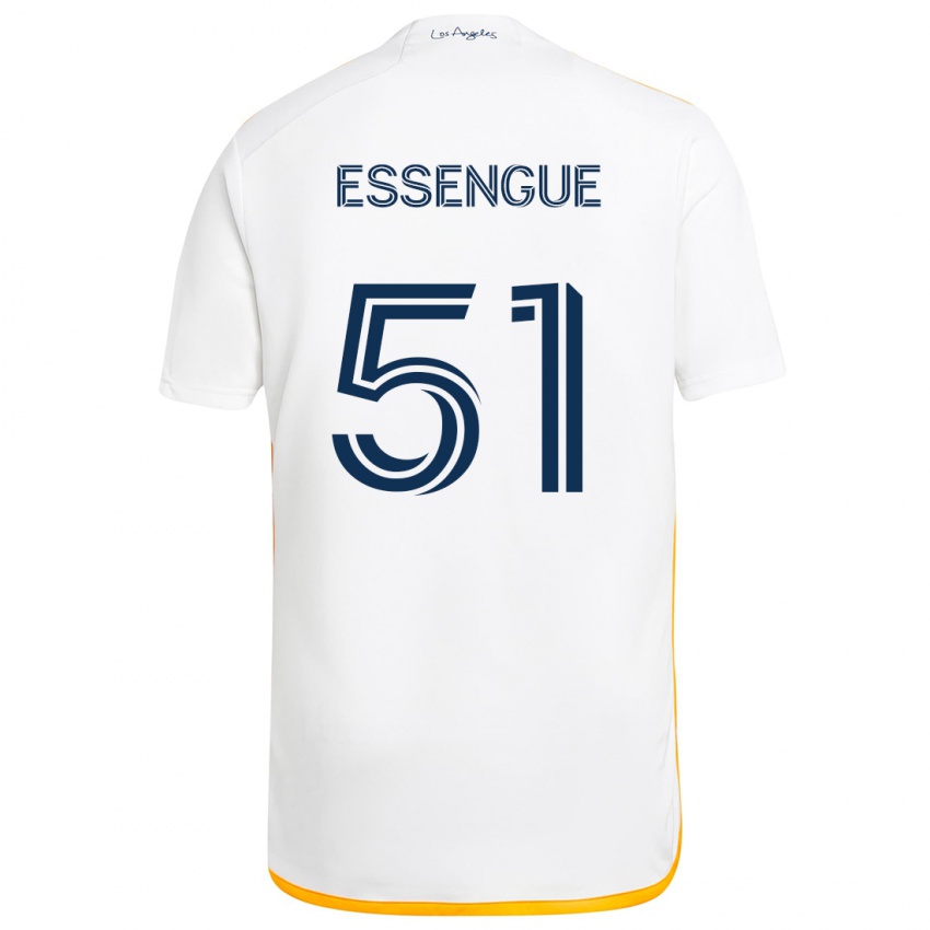 Kinderen Ascel Essengue #51 Wit Geel Thuisshirt Thuistenue 2024/25 T-Shirt België