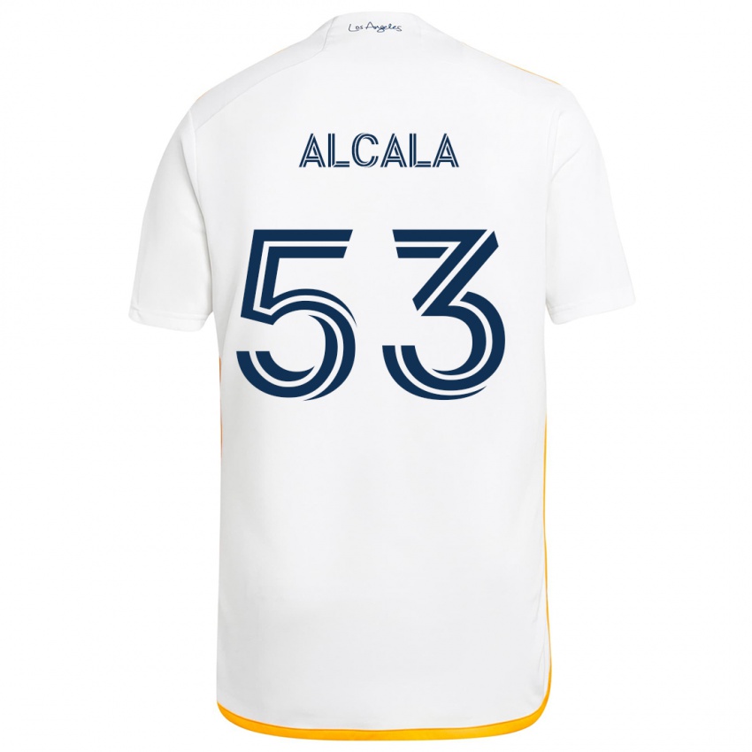 Kinderen Álex Alcalá #53 Wit Geel Thuisshirt Thuistenue 2024/25 T-Shirt België