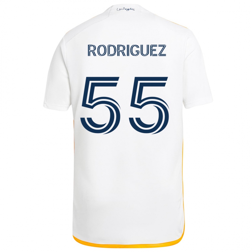 Kinderen Diego Rodriguez #55 Wit Geel Thuisshirt Thuistenue 2024/25 T-Shirt België