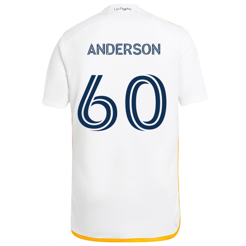 Kinderen Nolan Anderson #60 Wit Geel Thuisshirt Thuistenue 2024/25 T-Shirt België