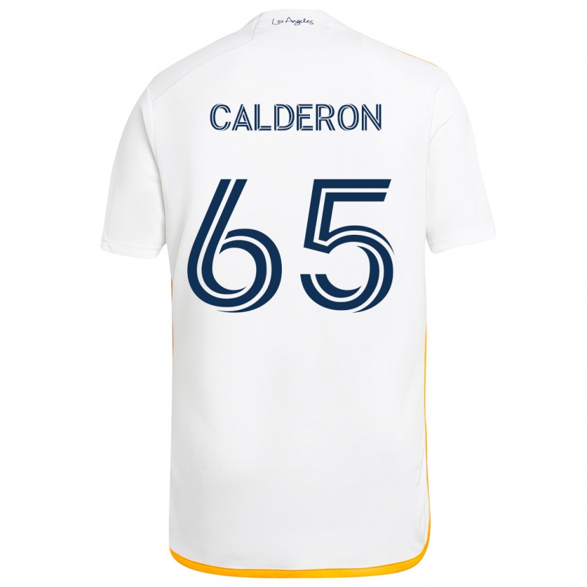 Kinderen Juan Calderón #65 Wit Geel Thuisshirt Thuistenue 2024/25 T-Shirt België