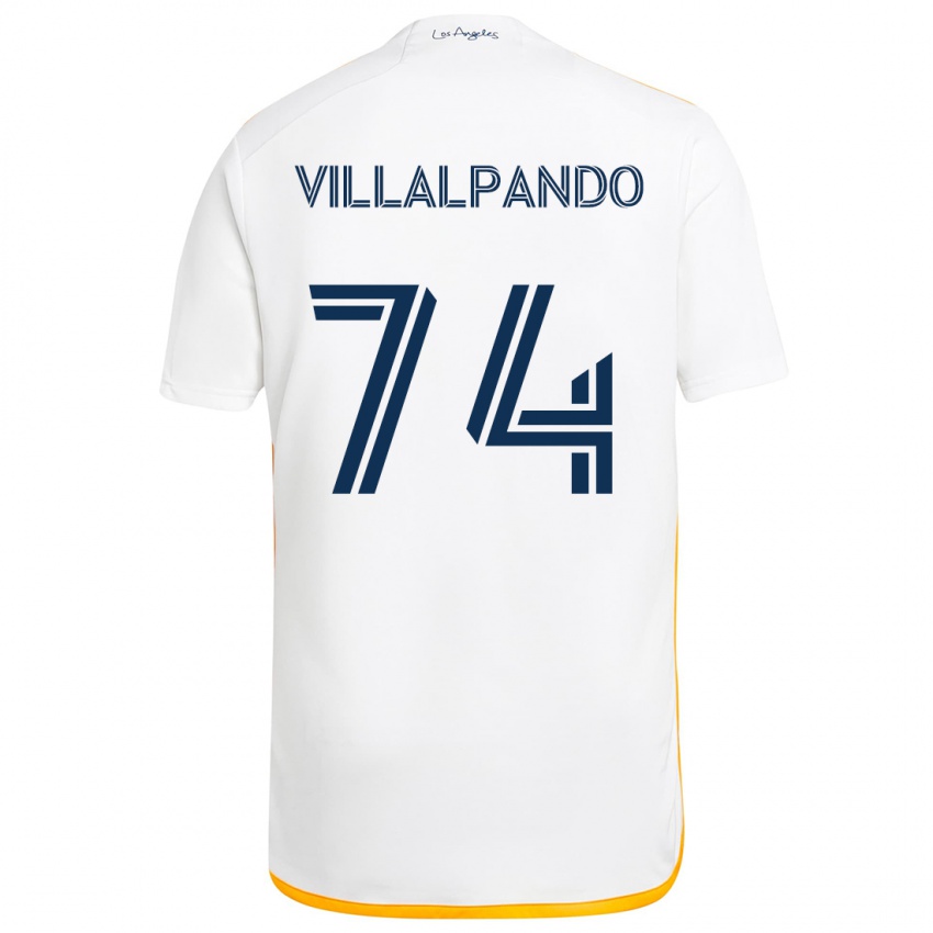 Kinderen Sergio Villalpando #74 Wit Geel Thuisshirt Thuistenue 2024/25 T-Shirt België