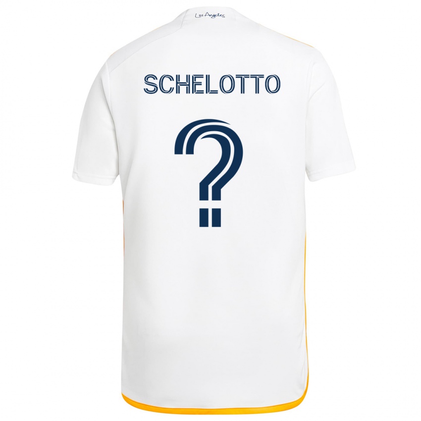 Kinderen Nicolas Barros Schelotto #0 Wit Geel Thuisshirt Thuistenue 2024/25 T-Shirt België