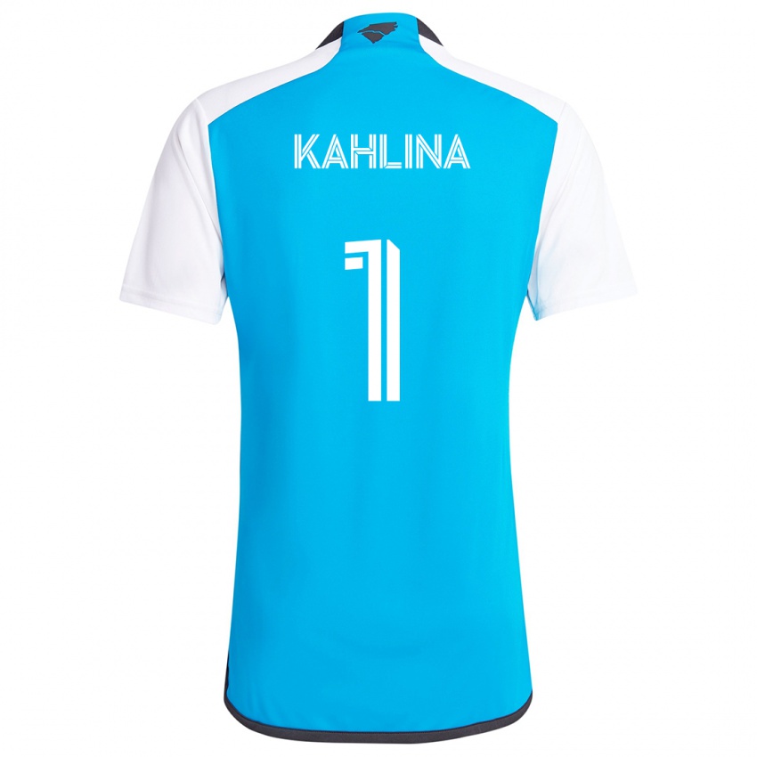 Enfant Maillot Kristijan Kahlina #1 Bleu Blanc Tenues Domicile 2024/25 T-Shirt Belgique