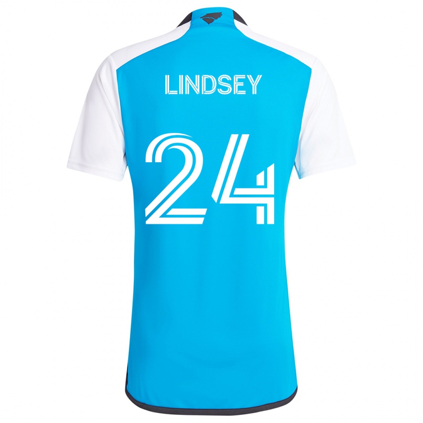 Kinderen Jaylin Lindsey #24 Blauw Wit Thuisshirt Thuistenue 2024/25 T-Shirt België