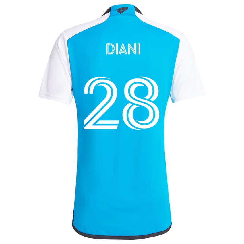 Kinderen Djibril Diani #28 Blauw Wit Thuisshirt Thuistenue 2024/25 T-Shirt België