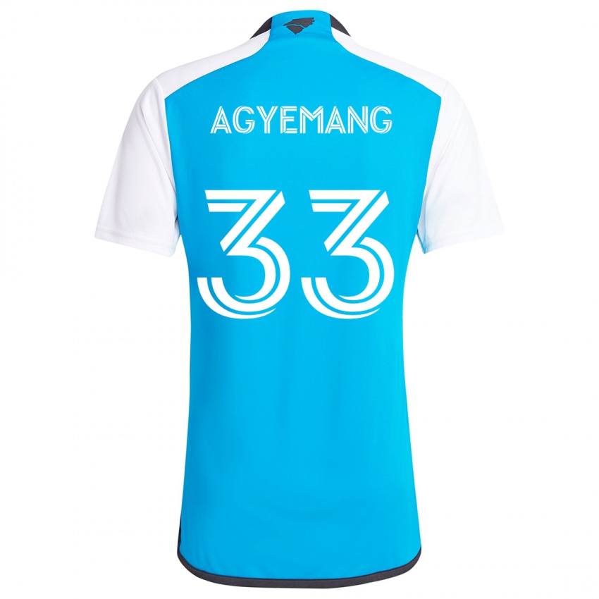 Kinderen Patrick Agyemang #33 Blauw Wit Thuisshirt Thuistenue 2024/25 T-Shirt België