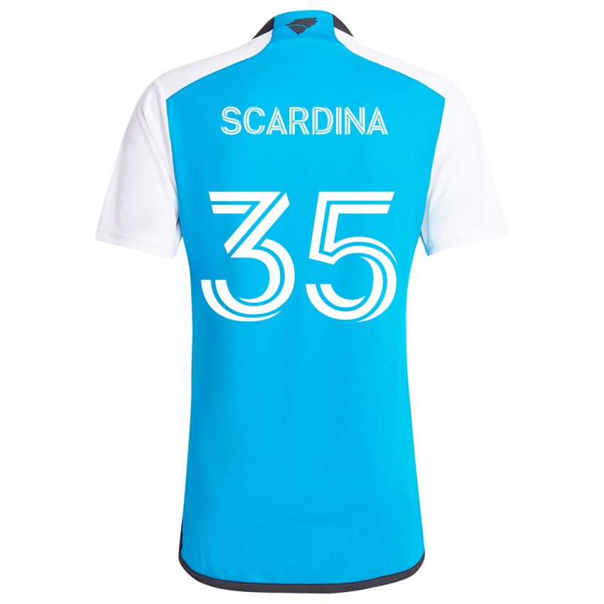 Kinderen Nick Scardina #35 Blauw Wit Thuisshirt Thuistenue 2024/25 T-Shirt België