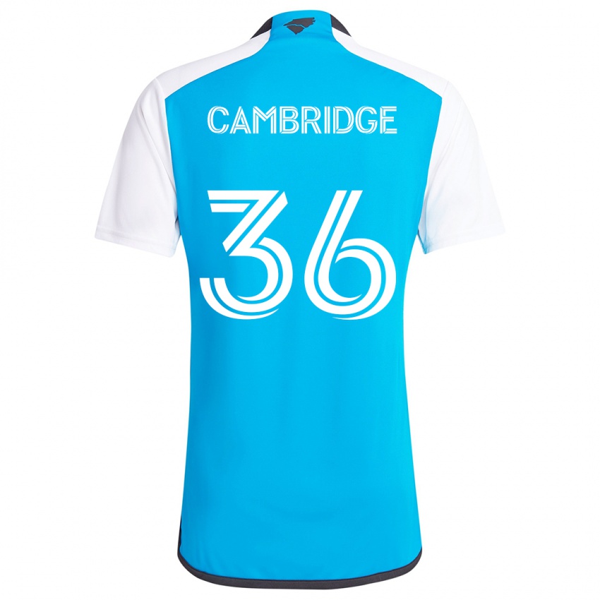 Kinderen Brandon Cambridge #36 Blauw Wit Thuisshirt Thuistenue 2024/25 T-Shirt België