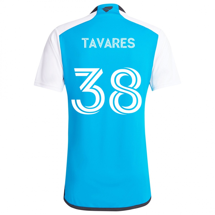 Kinderen Iuri Tavares #38 Blauw Wit Thuisshirt Thuistenue 2024/25 T-Shirt België